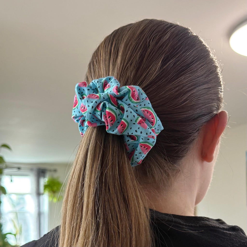 Handmade Cotton Fabric Scrunchies - Cheerful Prints, Hair Accessories