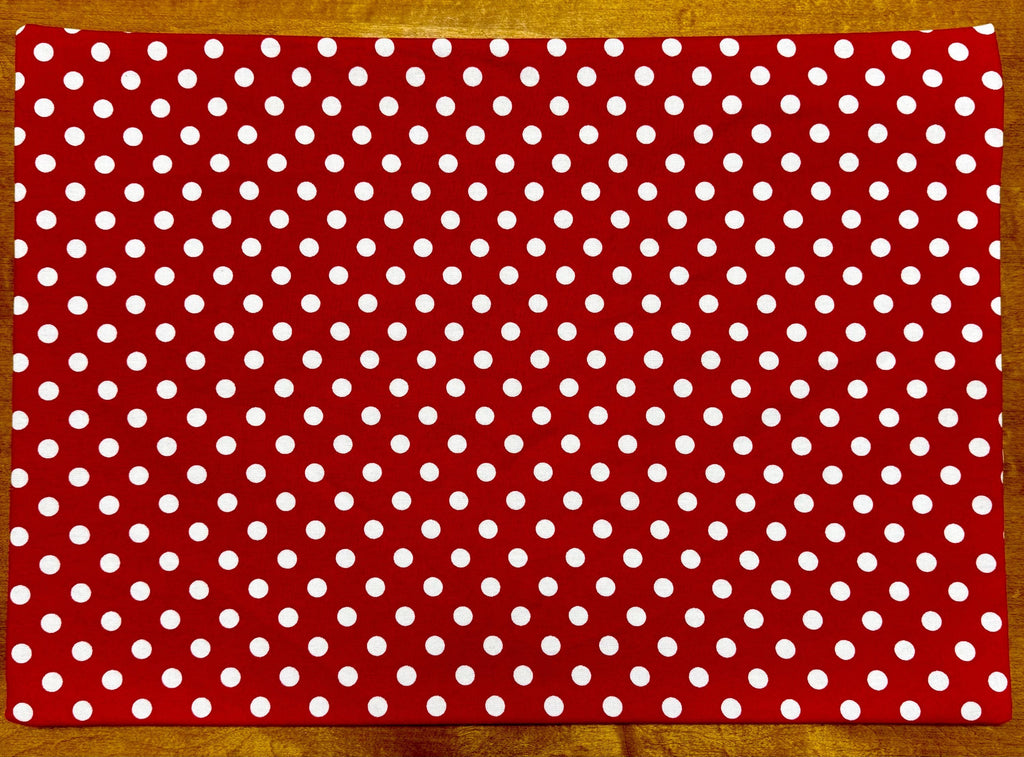 Set of Four Reversible Place Mats / Kitchen Baking Theme & Red Polka Dot