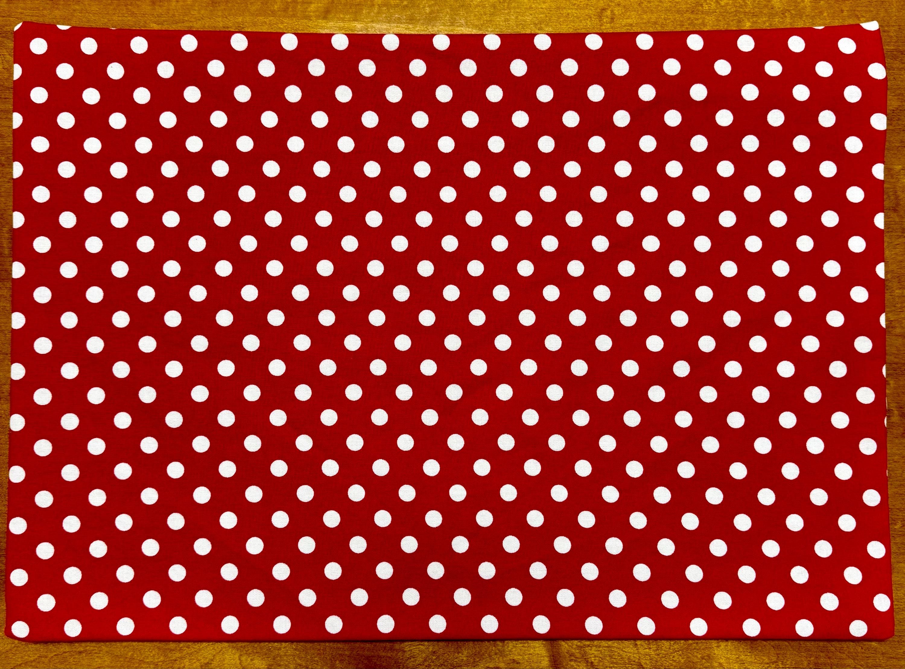 Set of Four Reversible Place Mats / Kitchen Baking Theme & Red Polka Dot