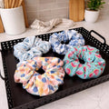 Handmade Cotton Fabric Scrunchies - Cheerful Prints, Hair Accessories