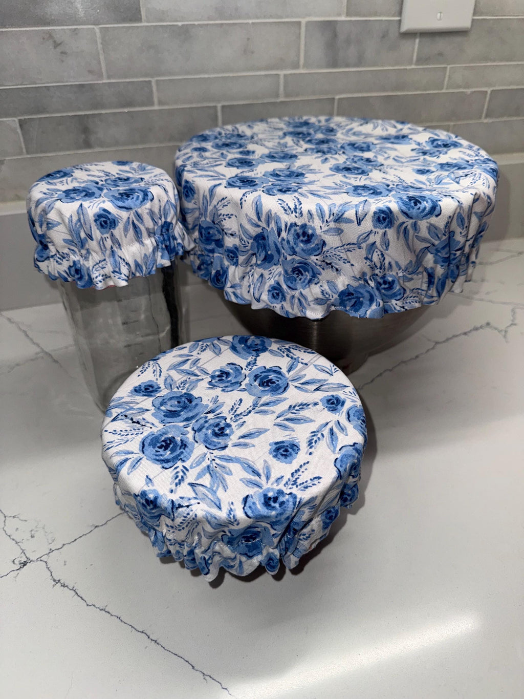 Set of Reusable & Reversible Bowl Covers, Perfect for Sourdough Bread Making