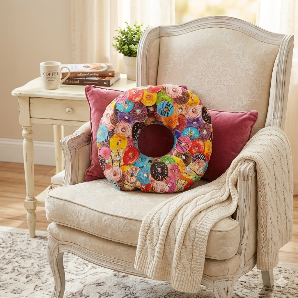 Donut Throw Pillow