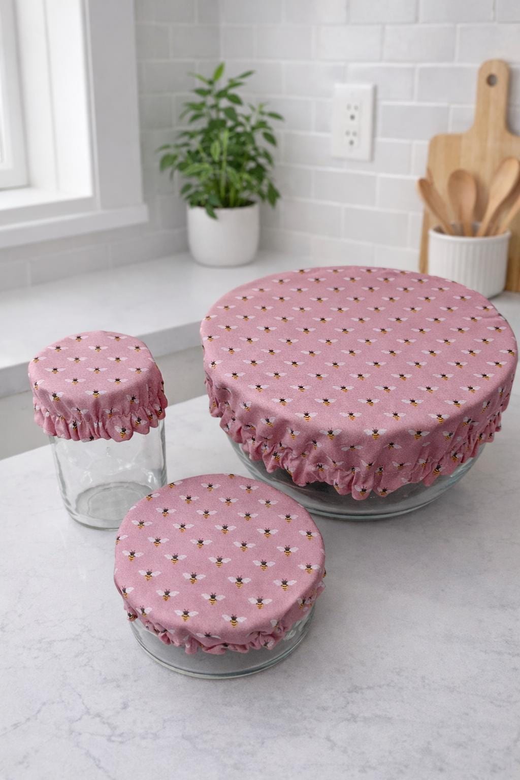 Set of Reusable & Reversible Bowl Covers, Perfect for Sourdough Bread Making