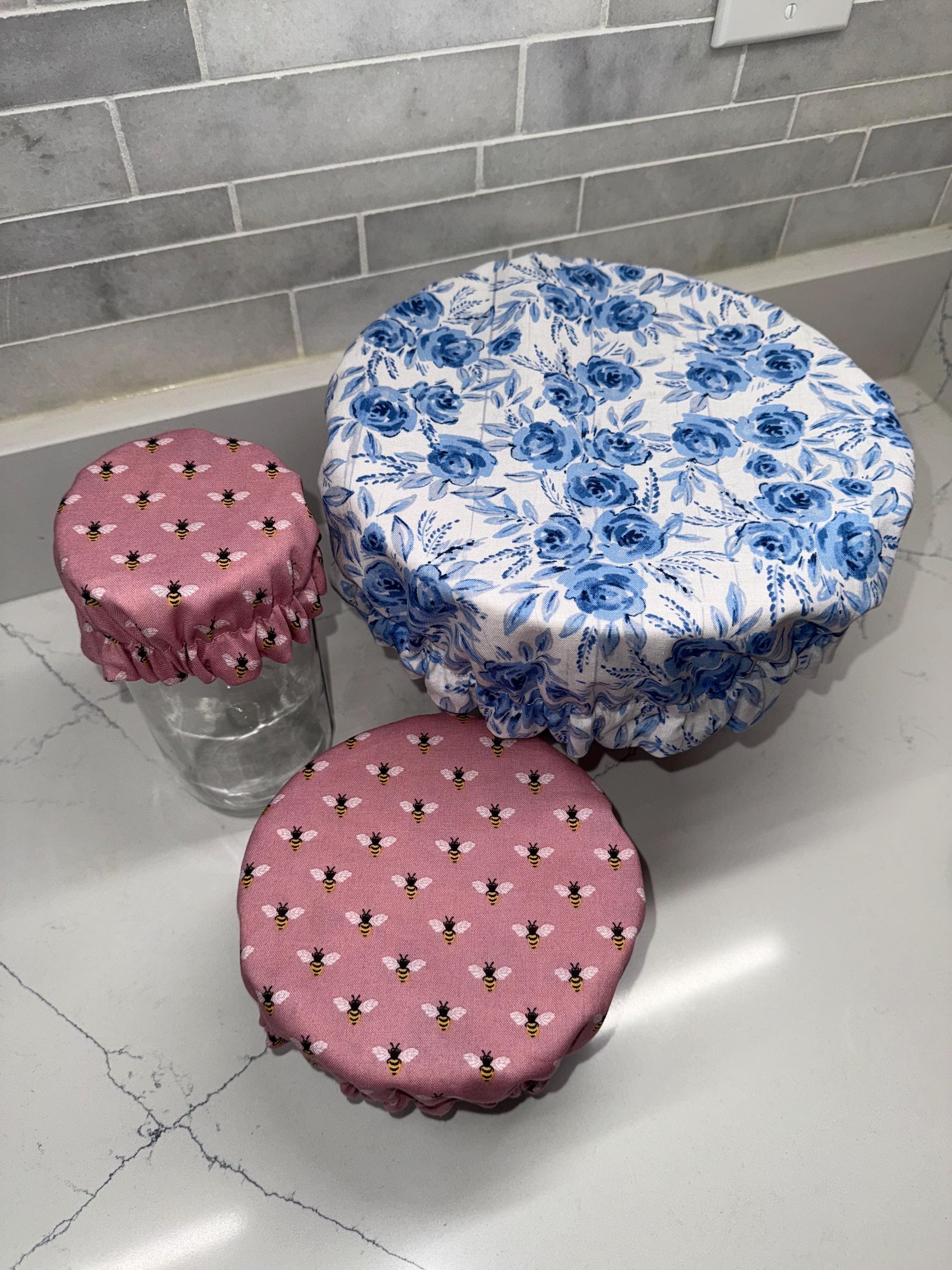 Set of Reusable & Reversible Bowl Covers, Perfect for Sourdough Bread Making